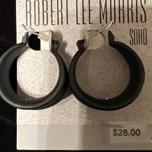 Robert Lee Morris new flat black hoop earrings.